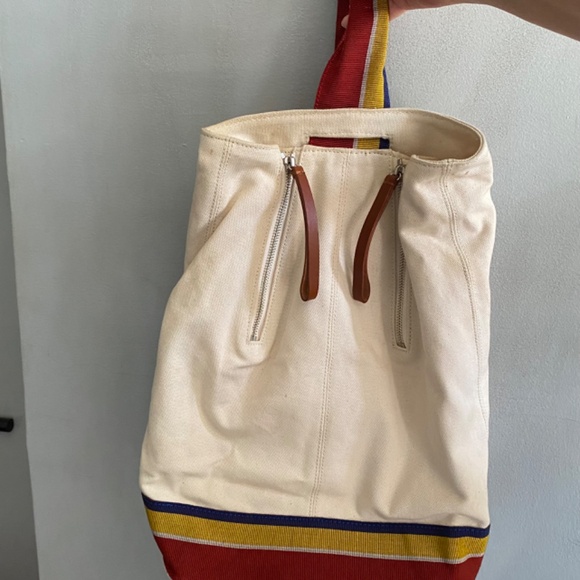 State Canvas & Multicolored Thick Grosgrain Backpack - Picture 2 of 15